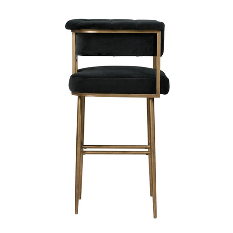 Astrid Grey Velvet Bar Stool Model: TOV-D44027
