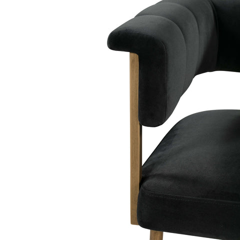 Astrid Grey Velvet Bar Stool Model: TOV-D44027