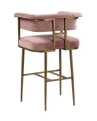 Astrid Blush Velvet Bar Stool Model: TOV-D44028