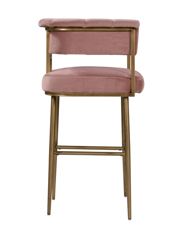 Astrid Blush Velvet Bar Stool Model: TOV-D44028