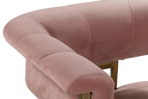 Astrid Blush Velvet Bar Stool Model: TOV-D44028