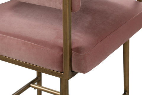 Astrid Blush Velvet Bar Stool Model: TOV-D44028
