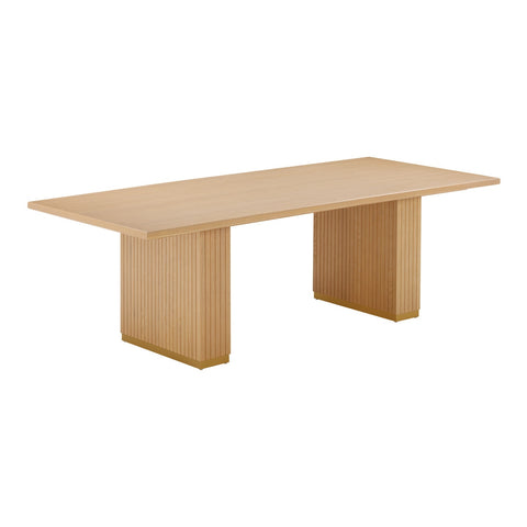 Chelsea Natural Oak Wood 96" Rectangular Dining Table Model: TOV-D44132