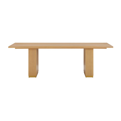 Chelsea Natural Oak Wood 96" Rectangular Dining Table Model: TOV-D44132