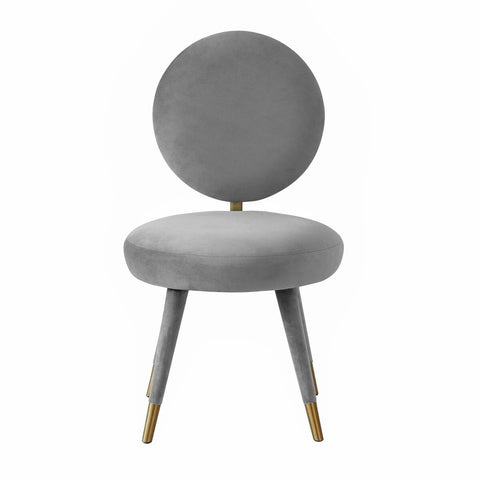 Kylie Light Grey Velvet Dining Chair Model: TOV-D44138