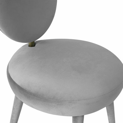 Kylie Light Grey Velvet Dining Chair Model: TOV-D44138