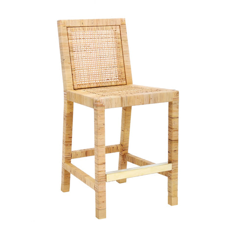 Amara Rattan Performance Fabric Counter Stool Model: TOV-D44149