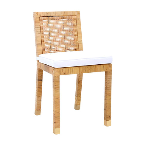 Amara Rattan Performance Fabric Dining Chair Model: TOV-D44150