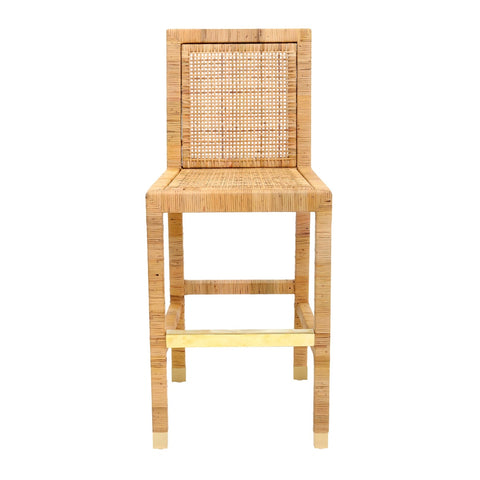 Amara Rattan Performance Fabric Bar Stool Model: TOV-D44151