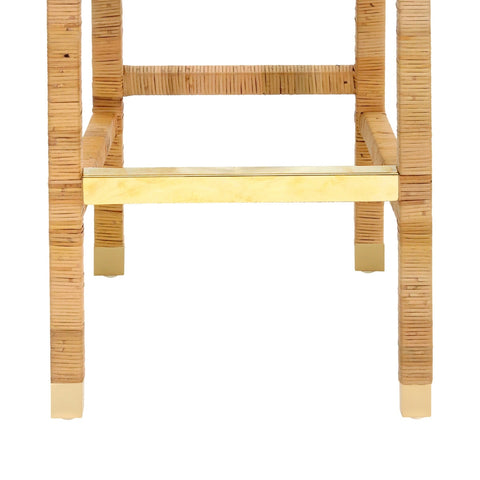Amara Rattan Performance Fabric Bar Stool Model: TOV-D44151