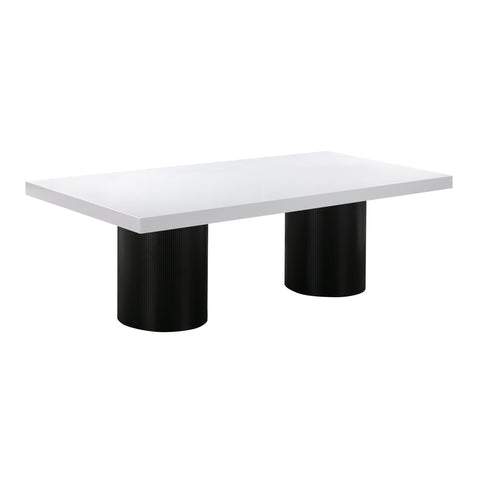 Nova White Lacquer 95" Rectangular Dining Table Model: TOV-D44185