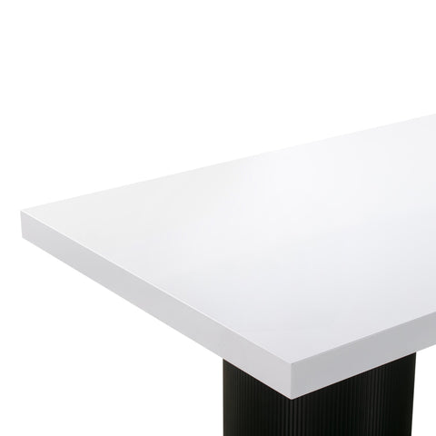 Nova White Lacquer 95" Rectangular Dining Table Model: TOV-D44185