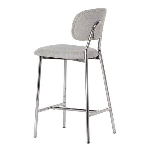 Ariana Grey Counter Stool with Silver Legs - Set of 2 Model: TOV-D44221