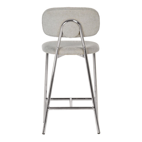 Ariana Grey Counter Stool with Silver Legs - Set of 2 Model: TOV-D44221