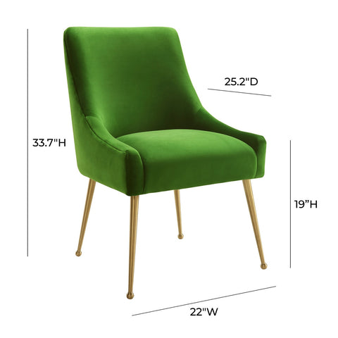 Beatrix Green Velvet Side Chair Model: TOV-D46