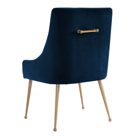Beatrix Navy Velvet Side Chair Model: TOV-D48
