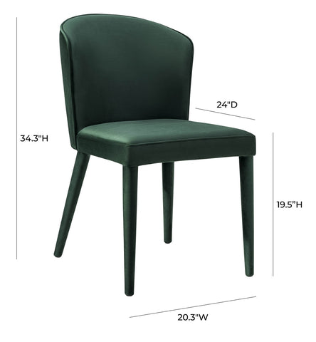 Metropolitan Forest Green Velvet Chair Model: TOV-D54
