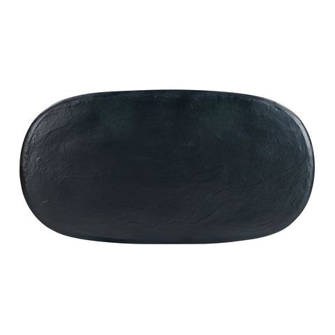 Elika Black Faux Plaster Oval Dining Table Model: TOV-D54235