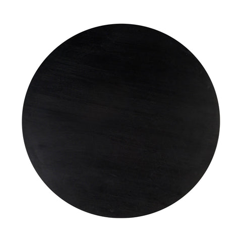 Gevra Black Acacia & Faux Plaster 54" Round Dining Table Model: TOV-D54245
