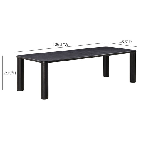Akola Black Oak Rectangular Dining Table Model: TOV-D54247