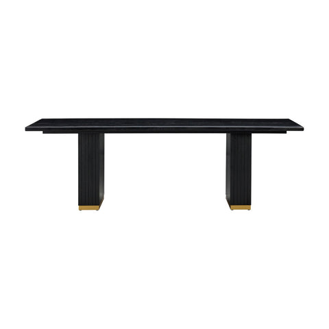 Chelsea Black Oak Rectangular Dining Table Model: TOV-D54264