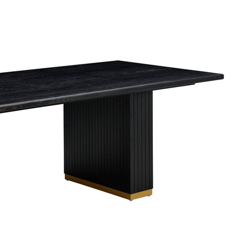 Chelsea Black Oak Rectangular Dining Table Model: TOV-D54264