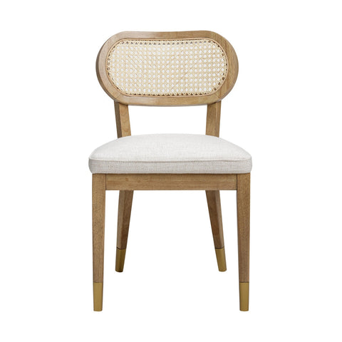 Cosette Natural Performance Linen Dining Chair Model: TOV-D54265