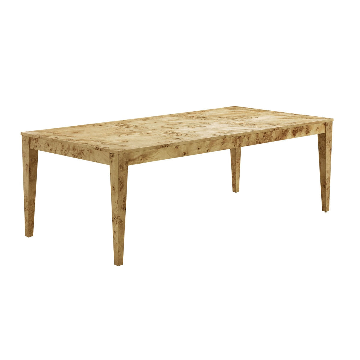 Brandyss Natural Burl 90" Rectangular Dining Table Model: TOV-D54287