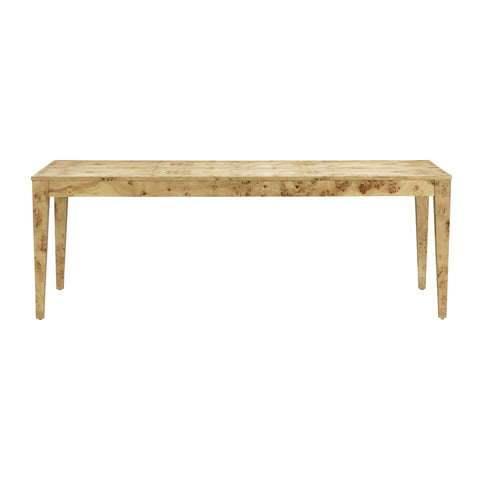 Brandyss Natural Burl 90" Rectangular Dining Table Model: TOV-D54287