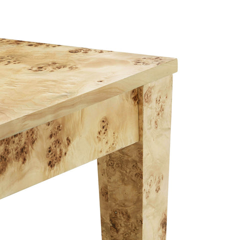Brandyss Natural Burl 90" Rectangular Dining Table Model: TOV-D54287