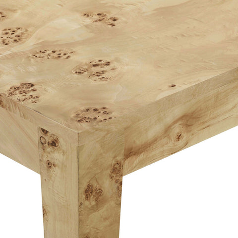 Brandyss Natural Burl 90" Rectangular Dining Table Model: TOV-D54287