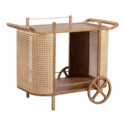 Yuma Natural Rattan Bar Cart Model: TOV-D54299