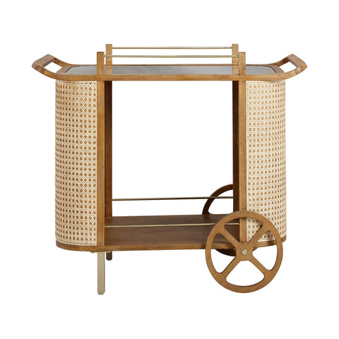 Yuma Natural Rattan Bar Cart Model: TOV-D54299
