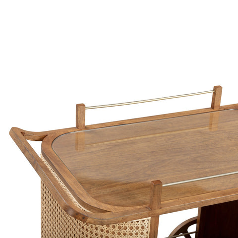 Yuma Natural Rattan Bar Cart Model: TOV-D54299