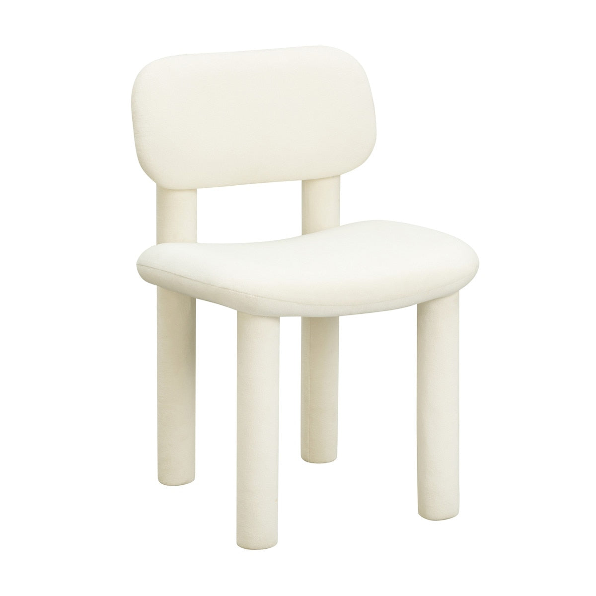Elise Ivory White Performance Velvet Dining Chair Model: TOV-D54332