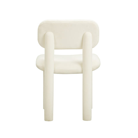 Elise Ivory White Performance Velvet Dining Chair Model: TOV-D54332