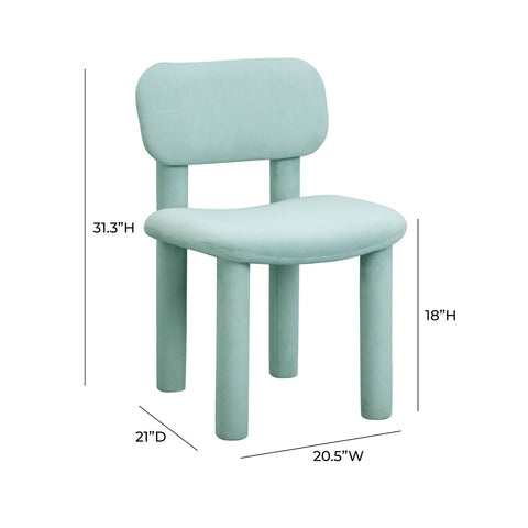 Elise Pale Blue Performance Velvet Dining Chair Model: TOV-D54333