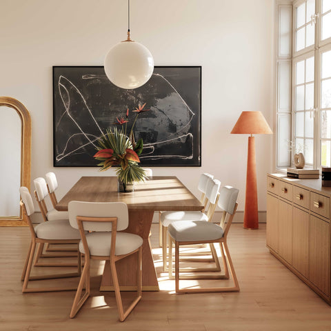 Bobbie Cream Performance Upcycled Fabric Dining Chair Model: TOV-D54337