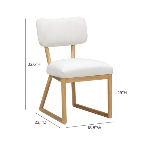 Bobbie Cream Performance Upcycled Fabric Dining Chair Model: TOV-D54337