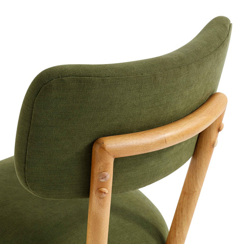 Bobbie Green Performance Upcycled Fabric Dining Chair Model: TOV-D54338