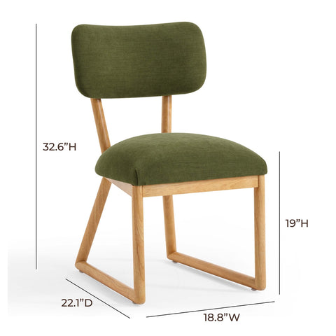 Bobbie Green Performance Upcycled Fabric Dining Chair Model: TOV-D54338