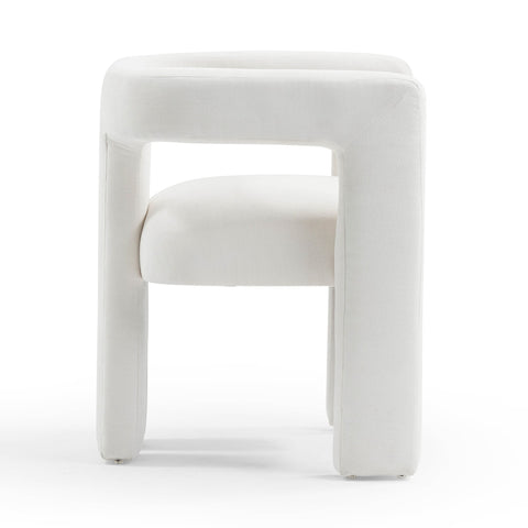 Sloane Bone White Upcycled Fabric Chair Model: TOV-D54350