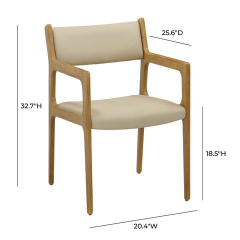 Ari Cream Performance Vegan Leather Dining Chair - Set of 2 Model: TOV-D54353