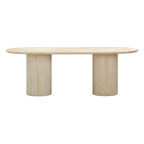Brut Travertine Pattern Indoor/Outdoor Dining Table Model: TOV-D54407