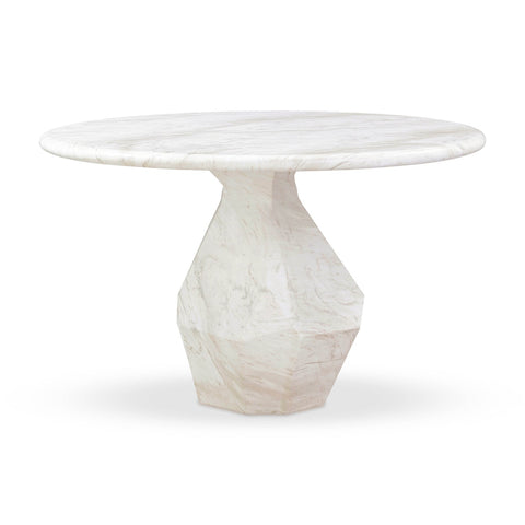 Esme Faux Marble Indoor / Outdoor 48" Round Dining Table Model: TOV-D54416