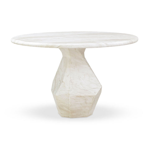Esme Faux Marble Indoor / Outdoor 48" Round Dining Table Model: TOV-D54416