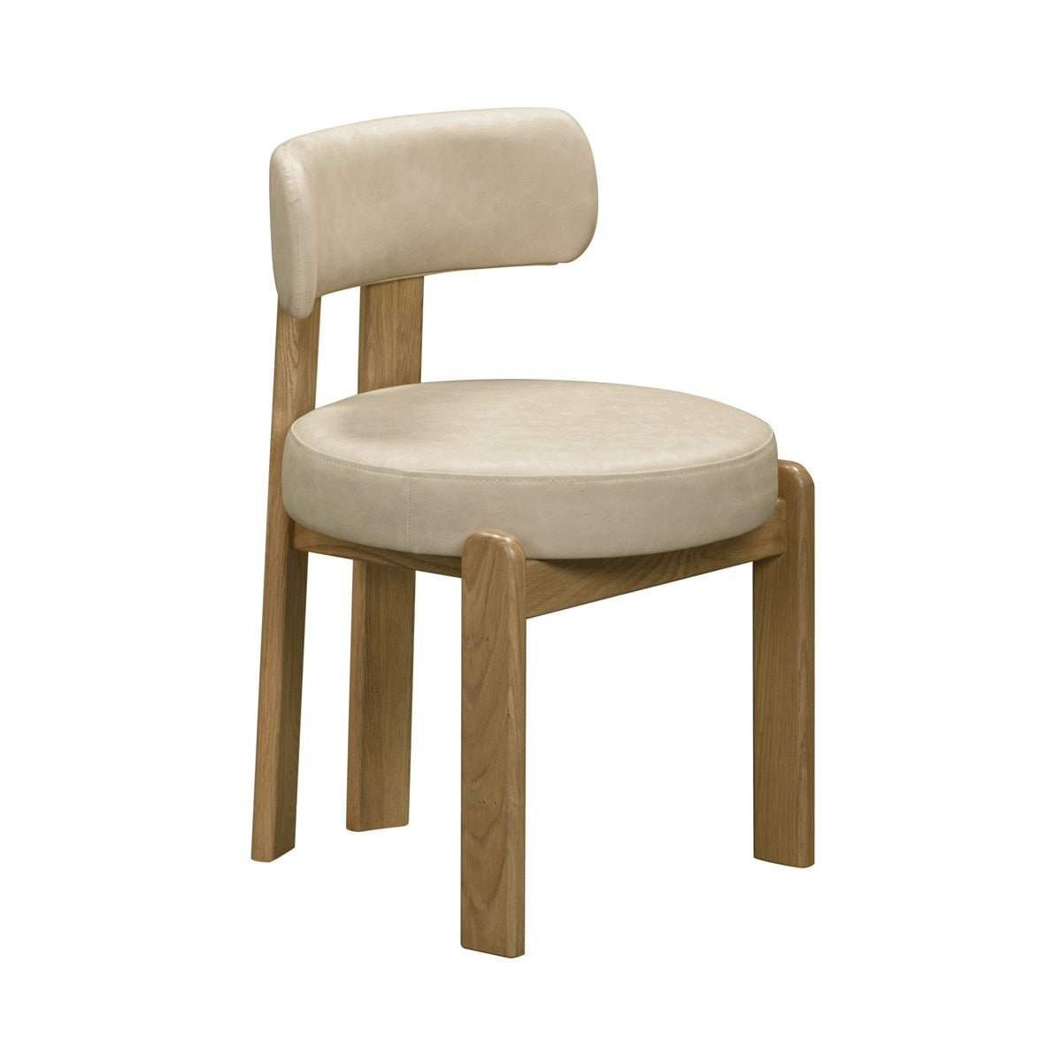 Odessa Cream Vegan Leather Dining Chair Model: TOV-D54436