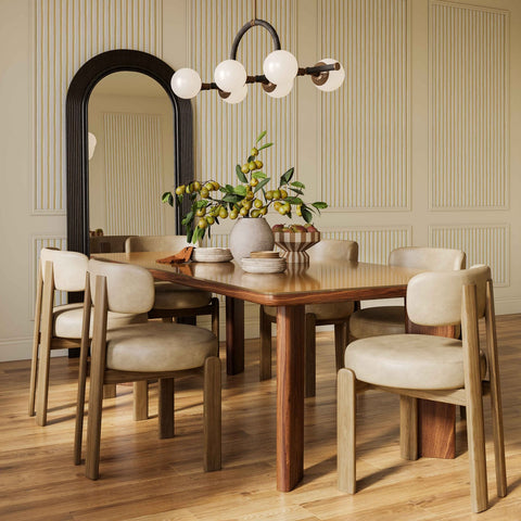 Odessa Cream Vegan Leather Dining Chair Model: TOV-D54436