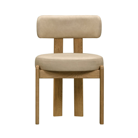 Odessa Cream Vegan Leather Dining Chair Model: TOV-D54436