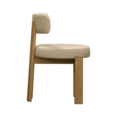 Odessa Cream Vegan Leather Dining Chair Model: TOV-D54436